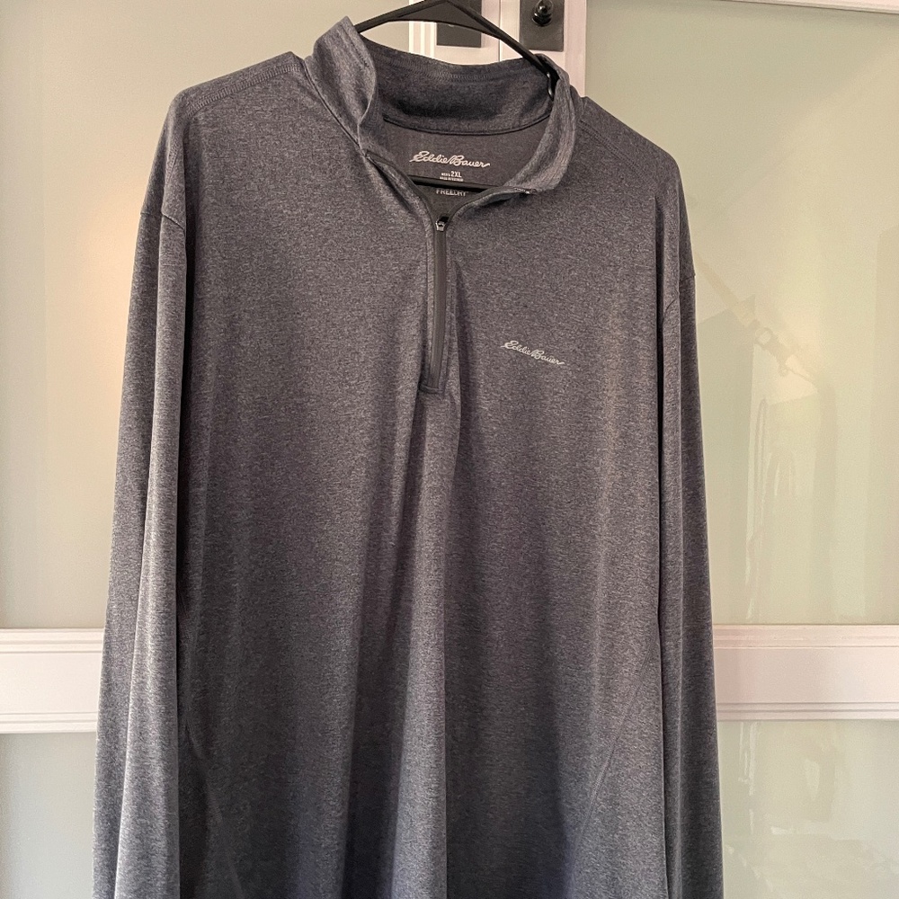 Eddie Bauer • Men's XXL • Lightweight 1/4 Zip Pullover • Gray